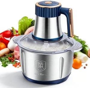 Tocător de bucătărie electric Fouvin 500 W, 5 viteze, bol din oțel inoxidabil de 5 l, pentru legume, fructe și carne