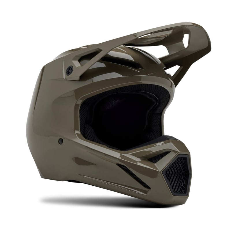 Motokrosová prilba Fox Racing V1 Solid – popolavo sivá, veľkosť L – unisex prilba na motokros pre dospelých
