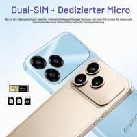 Smartfón FOXIONO 316Blue bez viazanosti – 6,52-palcový HD displej, 3 GB RAM + 16 GB ROM, 4G, 16 MP fotoaparát, 3000 mAh 7