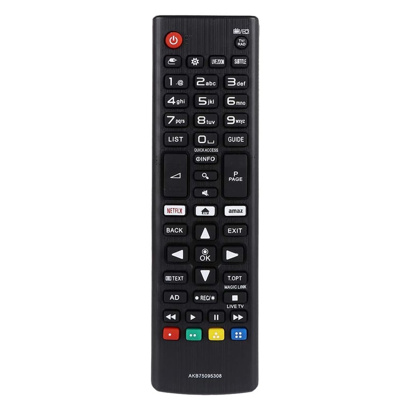 FOXRMT AKB75095308 Univerzálny diaľkový ovládač pre LG Smart TV - Použitie bez nastavenia, 10m dosah, Kompatibilný s 60UJ6309 65UJ6309 43LJ61