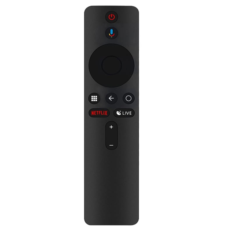 FOXRMT Bluetooth Diaľkový ovládač pre Xiaomi Box – s hlasovým ovládaním, Netflix tlačidlom – Kompatibilný s Mi Box S/TV Stick/4S 4K – Čierny