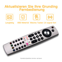 FOXRMT Diaľkový ovládač pre Grundig TV - Univerzálny diaľkový ovládač pre televízory Grundig - Okamžité použitie pre modely RC4353922 - So 4 tlačidlami rýchlej voľby 2