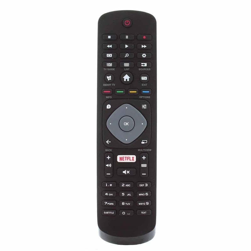 FOXRMT Philips Diaľkový ovládač - Originálna náhrada 996596003606, s Netflix tlačidlom, pre TV modely 32PFS5362/49PUS610112/65PUS6262, Programovanie