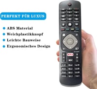 FOXRMT Philips Távirányító - Eredeti 996596003606 Helyettesítő, Netflix Gombbal, 32PFS5362/49PUS610112/65PUS6262 TV Modellekhez, Programozás 3
