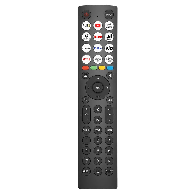 FOXRMT Diaľkový ovládač pre Hisense Vidda UHD Smart 4K TV - 12 Rýchlych tlačidiel, Použitie bez programovania, Dosah 8m, Model ERF2J36H