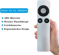FOXRMT Univerzális Távirányító Apple TV 1, 2, 3, 4 Készülékekhez - Fekete, 10m Hatótávolság, MC377L/A A1294 A1218 A1378 A1427 Kompatibilis 4