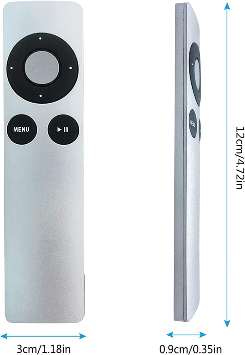 FOXRMT Univerzális Távirányító Apple TV 1, 2, 3, 4 Készülékekhez - Fekete, 10m Hatótávolság, MC377L/A A1294 A1218 A1378 A1427 Kompatibilis