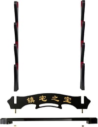 FOXSMZZ Szamurájkard Tartó Fali Állvány - 4 Szintes Bársonyozott Katana Wakizashi Tanto Kard Tartó Állvány Karcolás Elleni Védelemmel 6