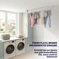Skladací stropný sušiak na bielizeň Foxydry Mini – 152 cm, nástenný sušiak na bielizeň 9