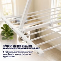 Skladací stropný sušiak na bielizeň Foxydry Mini – 152 cm, nástenný sušiak na bielizeň 4