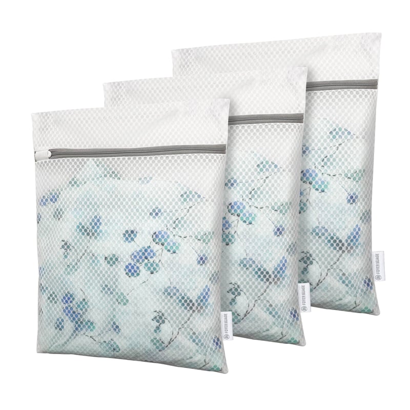 Set 3 Saci de Rufe Premium Foyer Nuage, Tip Făgure, pentru Lenjerie Delicată, cu Fermoar, Alb, 30x40 cm, pentru Călătorii și Organizare, pentru Chiloți, Lenjerie Intimă