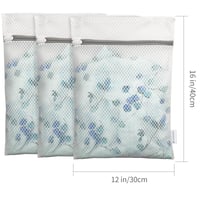 Set 3 Saci de Rufe Premium Foyer Nuage, Tip Făgure, pentru Lenjerie Delicată, cu Fermoar, Alb, 30x40 cm, pentru Călătorii și Organizare, pentru Chiloți, Lenjerie Intimă 6