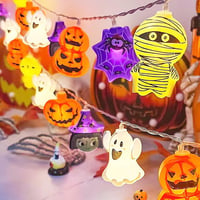 FPEAOB Halloween LED fényfüzér 3m 20 LED időzítővel vízálló dekoráció 6