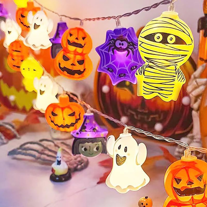 FPEAOB Halloween LED fényfüzér 3m 20 LED időzítővel vízálló dekoráció