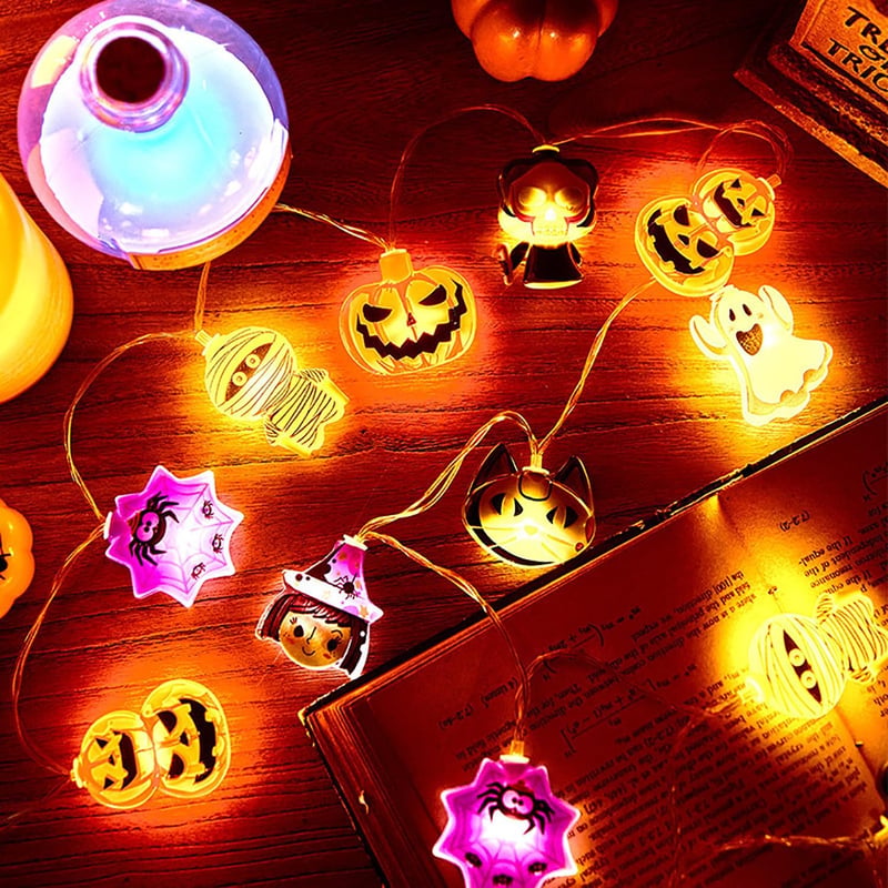 FPEAOB Halloween LED fényfüzér 3m 20 LED időzítővel vízálló dekoráció