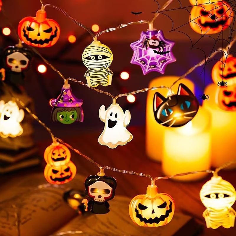 FPEAOB Halloween LED fényfüzér 3m 20 LED időzítővel vízálló dekoráció