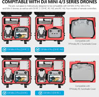 FPVtosky Vízálló Drón Táska DJI Mini 4 Pro/Mini 3 Pro - Kétrétegű Kompakt Hordtáska Fly More Combo Készlethez, Utazáshoz és Túrázáshoz 4