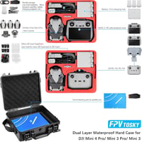 FPVtosky Vízálló Drón Táska DJI Mini 4 Pro/Mini 3 Pro - Kétrétegű Kompakt Hordtáska Fly More Combo Készlethez, Utazáshoz és Túrázáshoz 2