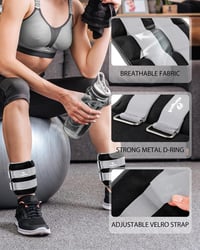 Fragraim Závažie na členky a zápästia 10 kg 1 pár - Fitness, beh, gymnastika, závažia na ruky a nohy na cvičenie 3