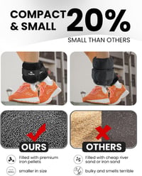 Fragraim Súlyozott Bokapánt 0,5-5 kg - Állítható Neoprén Csuklósúly és Bokasúly Edzéshez, Futáshoz, Fitneszhez - Fekete - 5 kg x 2 2