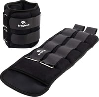 Fragraim Súlyozott Bokapánt 0,5-5 kg - Állítható Neoprén Csuklósúly és Bokasúly Edzéshez, Futáshoz, Fitneszhez - Fekete - 5 kg x 2 1