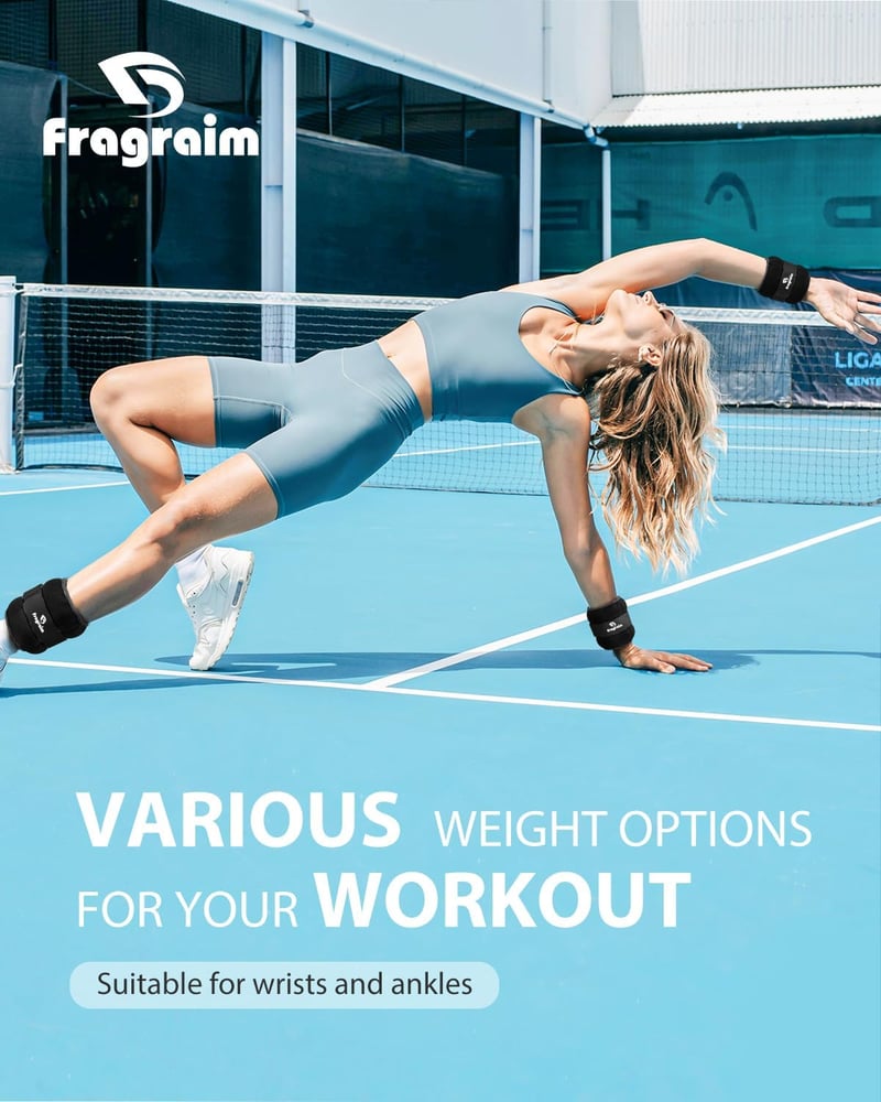 Fragraim Súlyzott Csuklóbandák és Lábsúlyok 1-10 kg Edzéshez Futáshoz