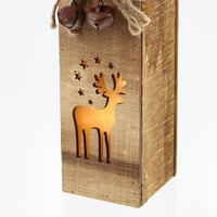 Set 2 figurine decorative LED în formă de ren Frank Flechtwaren – înălțime 22 cm – Decorațiune de Crăciun pentru masă, ornament de Advent 2