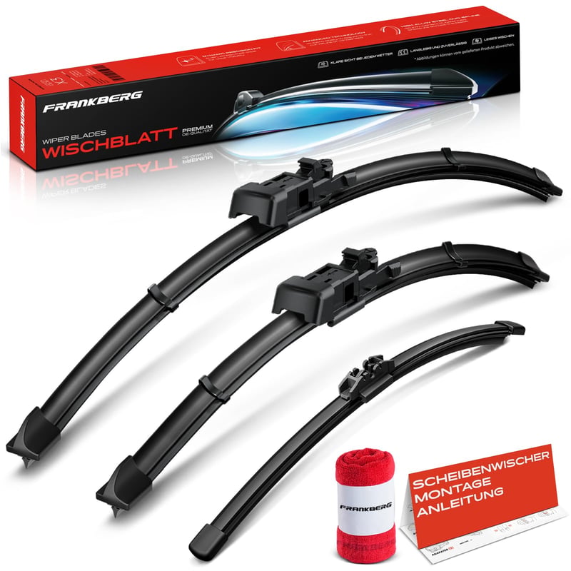 Set 3 ștergătoare Frankberg 550 mm / 400 mm / 275 mm, pentru parbriz și lunetă