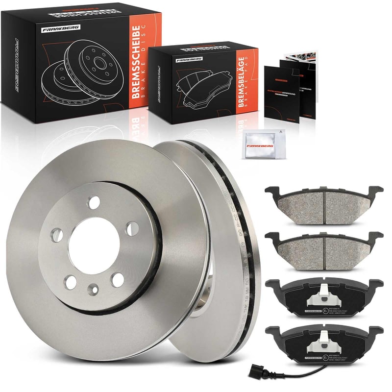 Frankberg 5Z0615301B 2x Féktárcsa + 4x Első Fékbetét Készlet Autóhoz