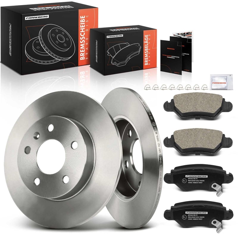Frankberg 9193251 Set kočionih diskova i pločica stražnji 2x disk + 4x pločice kompatibilno s Opel Astra G Zafira A Corsa C