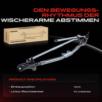 Mechanizmus stieračov Frankberg bez motorčeka predný pre BMW radu 3 E90 sedan 2004-2011, E91 Touring 2004-2012, E92 kupé 2005-2013 61617161711 4