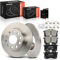 Set de frână Frankberg: 2x Disc de frână + 4x Set plăcuțe de frână spate pentru autoturisme 1