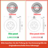 Súprava brzdových kotúčov Frankberg 2x predný brzdový kotúč Ø256 mm ventilovaný 2