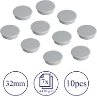 Franken HM30 kerek mágnes - szürke - 32 mm, 10 db 2