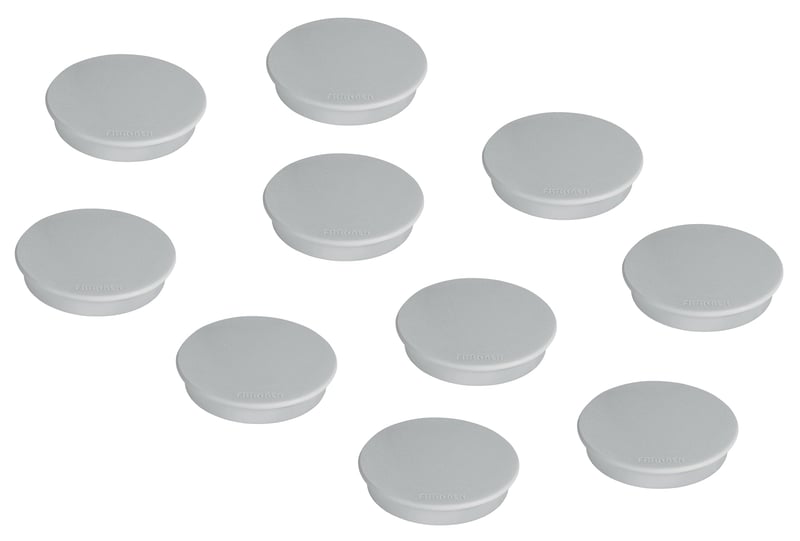 Okrúhly magnet Franken HM30 – sivý – 32 mm, 10 ks