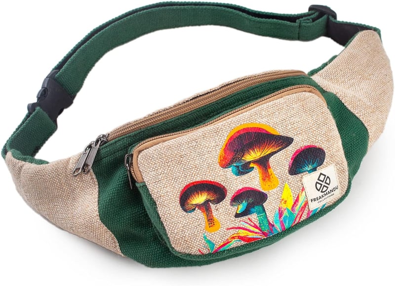Freakmandu Unisex Kender Övtáska - Boho Csípőtáska Túrázáshoz és Futáshoz