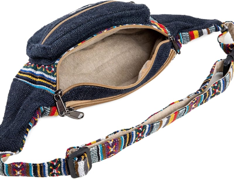 Freakmandu Unisex Kender Övtáska - Boho Csípőtáska Túrázáshoz és Futáshoz