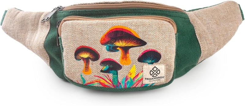 Freakmandu Unisex Kender Övtáska - Boho Csípőtáska Túrázáshoz és Futáshoz