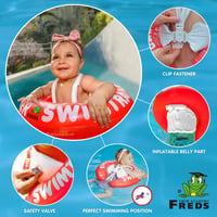 Plavecká pomôcka FREDS SWIM ACADEMY Classic 10102, červená, pre dojčatá a batoľatá od 3 mesiacov do 4 rokov, 6 – 18 kg 8