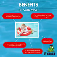 Plavecká pomôcka FREDS SWIM ACADEMY Classic 10102, červená, pre dojčatá a batoľatá od 3 mesiacov do 4 rokov, 6 – 18 kg 6