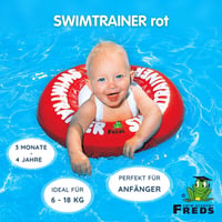 FREDS SWIM ACADEMY Swimtrainer Classic piros úszótrainer 3 hónapos kortól, felfújható úszósegítség kezdőknek 3