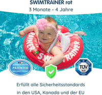FREDS SWIM ACADEMY Swimtrainer Classic piros úszótrainer 3 hónapos kortól, felfújható úszósegítség kezdőknek 2