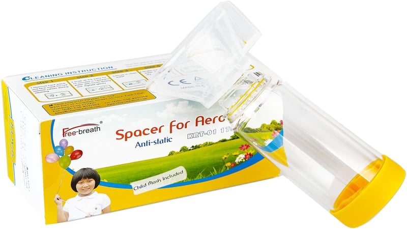 free-space Chamber Plus Gyermek Inhalátor Toldalék - Közepes Méretű Sárga Gyógyszeradagoló Kamra Asztmás Gyerekeknek, Latex-mentes