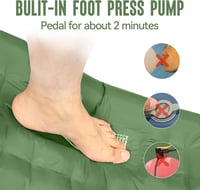 FREE CAMPO 12cm Önfelfújó Camping Matrac Lábpumpával és Tárolótáskával 4