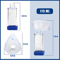 free-space Spacer Chamber Plus Flow-Vu Antisztatikus Inhalátor Toldat Felnőtteknek - Asztma Segédeszköz Maszk Kupakkal, Hordozható 2