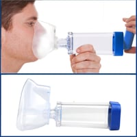 free-space Spacer Chamber Plus Flow-Vu Antisztatikus Inhalátor Toldat Felnőtteknek - Asztma Segédeszköz Maszk Kupakkal, Hordozható 5
