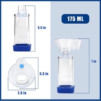 free-space Spacer Chamber Plus Flow-Vu Antisztatikus Inhalátor Toldalék Gyermekeknek - Aeroszol Maszk Kupakkal, Légzésjelzővel 2