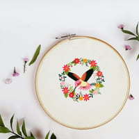 FREEBLOSS 35 db Vízben Oldódó Öntapadós Hímzőalátét - Kolibri és Virág Mintákkal Ruhák Díszítéséhez, 21x29,7 cm 7