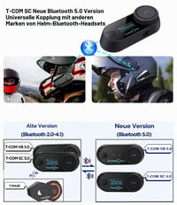 Interfon Moto Bluetooth FreedConn T-COM SC pentru 2 Persoane, Rază 800m, Ecran LCD, BT5.0, Radio FM, Rezistent la apă IP65, Partajare Muzică, Microfon 2 în 1 4
