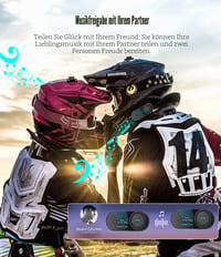 Interfon Moto Bluetooth FreedConn T-COM SC pentru 2 Persoane, Rază 800m, Ecran LCD, BT5.0, Radio FM, Rezistent la apă IP65, Partajare Muzică, Microfon 2 în 1 3